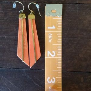 Jewelry - Peach ๐ Stone Vintage Art Deco Nouveau Earrings Jewelry - Peach ๐ Stone Vintage Art Deco Nouveau Earrings